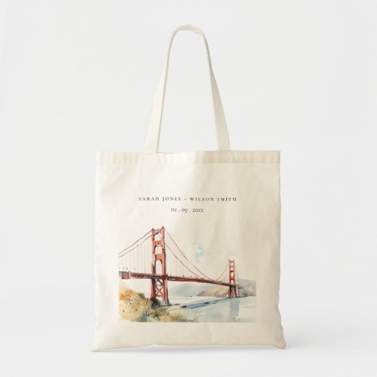 Tote Bag San Francisco Golden Gate Bridge Landscape Wedding (Devant)
