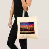 Tote Bag San Francisco Skyline Abstrait Art (Devant (produit))