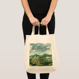 Tote Bag San Luis Obispo SLO California Central Coast Retro