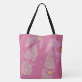 Tote Bag Sandales de Flipflop Rose d'été (Dos)