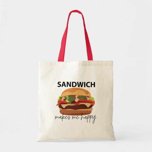 Tote Bag Sandwich Me Rend Heureux (Devant)