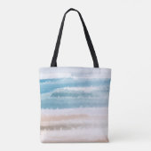 Tote Bag Sandy Beach Ocean Waves Aquarelle Abstraite (Dos)