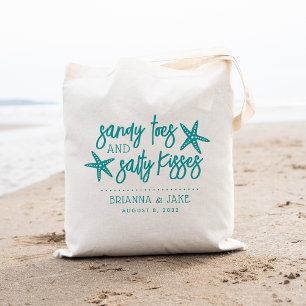 Tote Bag Sandy Toes & Salty Kisses Destination Mariage