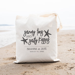 Tote Bag Sandy Toes & Salty Kisses Destination Mariage