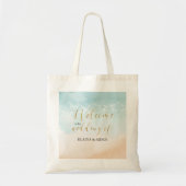 Tote Bag Sandy tropical Ocean Beach Mariage Bienvenue (Devant)