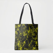 Tote Bag Sans joint liquide ondulé abstrait noir vert moder (Devant)