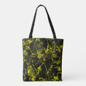 Tote Bag Sans joint liquide ondulé abstrait noir vert moder (Dos)