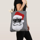 Tote Bag Santa Claus avec lunettes de soleil Drôle Noël Des (De près)
