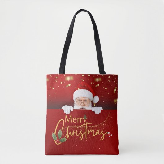 Tote Bag Santa Claus Joyeux Noël élégant (Devant)