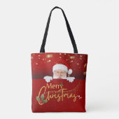 Tote Bag Santa Claus Joyeux Noël élégant (Dos)