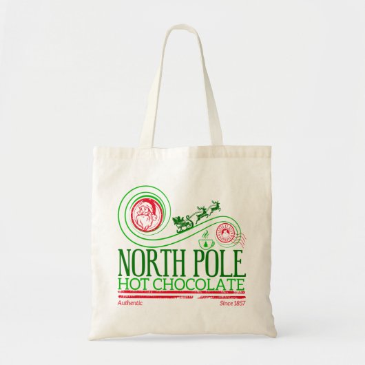 Tote Bag Santa Clause Pôle Nord Chocolat chaud (Devant)