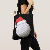 Tote Bag Santa Hat Christmas Golf (De près)