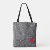 Tote Bag Santa Hat & Silver Moderne Monogramme Fourre-tout (Dos)