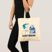 Tote Bag Santorin Grèce.b (Devant (produit))