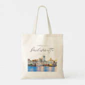 Tote Bag SANTORINI GRÈCE Ciel Destination Enterrement de vi (Dos)