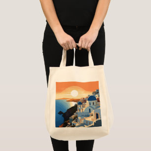 TOTE BAG SANTORINI GRÈCE N° 1