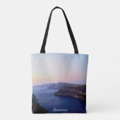 Tote Bag Santorini Greece Souvenir Sunset Tote (Dos)
