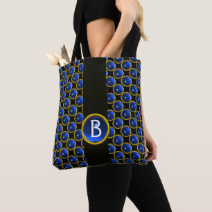 TOTE BAG SAPHIRE BLEU D'OR EN MONOGRAM NOIR