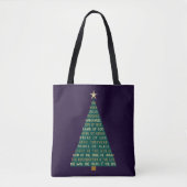 Tote Bag Sapin de Noël des Noms de Jésus (Devant)