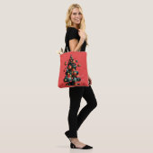 Tote Bag Sapin de Noël géométrique (Sur le modèle)