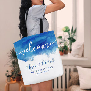 Tote Bag Sapphire Tide Accueil Mariage personnalisé