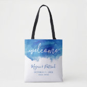 Tote Bag Sapphire Tide Accueil Mariage personnalisé (Devant)