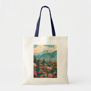 Tote Bag Sapporo Japon Voyage Art Vintage