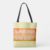 Tote Bag Sarah Sweet design couleur sable vert clair (Dos)
