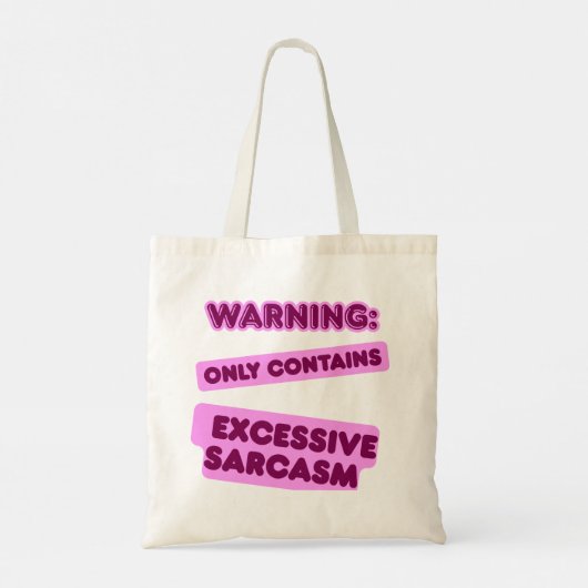 Tote Bag Sarcasme excessif (Dos)