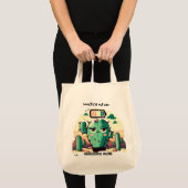 Tote Bag Sarcastic Cactus with Low Battery (Devant (produit))
