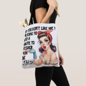 Tote Bag Sarcastic Funny Cite Un Cadeau Pour Son Design Rét (De près)