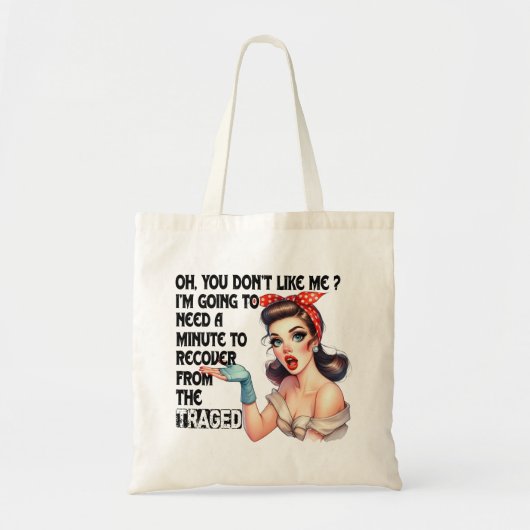 Tote Bag Sarcastic Funny Cite Un Cadeau Pour Son Design Rét (Devant)