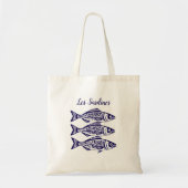Tote Bag Sardines-Bleu Hawaïen (Devant)
