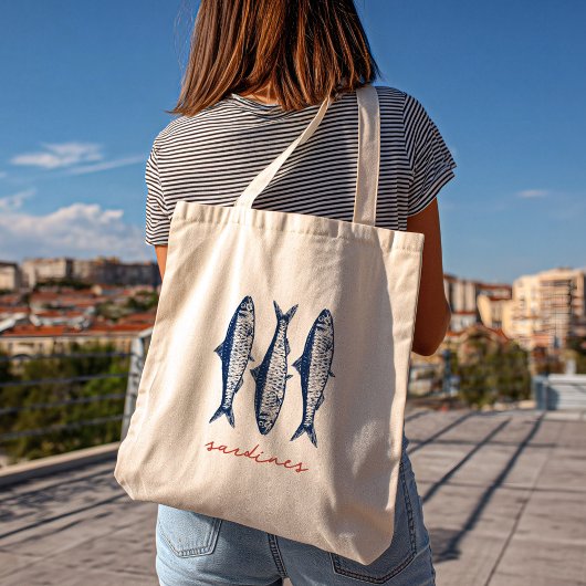 Tote Bag Sardines Fisherman Core Esthétique Côtier