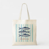 Tote Bag Sardines Fisherman Stripes esthétiques (Dos)
