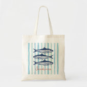 Tote Bag Sardines Fisherman Stripes esthétiques (Devant)