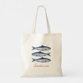 Tote Bag Sardines Pêcheur Côtier esthétique (Dos)