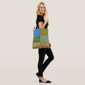Tote Bag sari d'art abstrait comme patchwork (Sur le modèle)