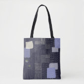 Tote Bag sashiko japonais coutures ressemblant à un motif (Devant)