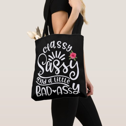 Tote Bag Sassy Classique Et Un Peu Mauvais Assy Amis Sassy (De près)