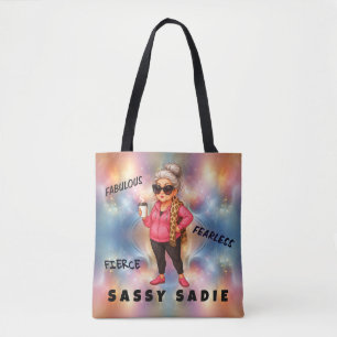 Tote Bag Sassy Sadie Fierce, Fabrique et sans peur Fourre-t