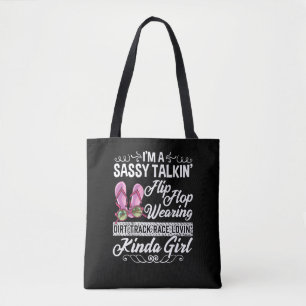 Tote Bag Sassy Talt Dirt Track Race Aimante Kinda Girl
