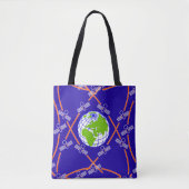 Tote Bag Satellites orbitant la Terre (Devant)