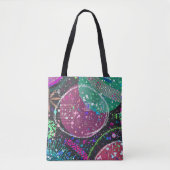 Tote Bag Saturn’s Rings: Maximalist Abstract Art (Devant)