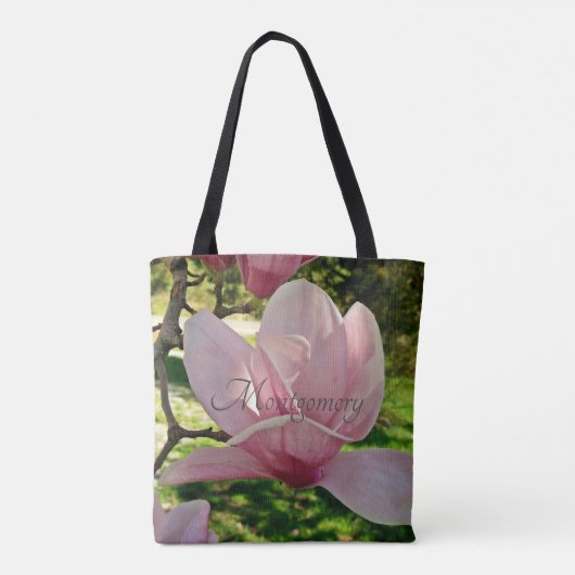 Tote Bag Saucer Magnolia Blossom Sag - Personnalisé (Dos)