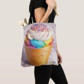 Tote Bag Saupoudrer de cônes de crème glacée (De près)