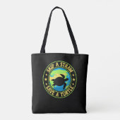 Tote Bag Sauter une paille Sauver une Tortue - Éco Conscien (Dos)