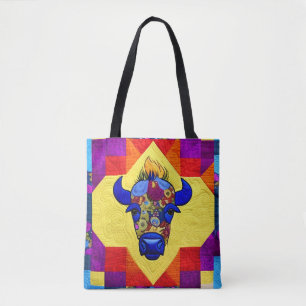 Tote Bag Sauvage West Bison Quilt Comme Design
