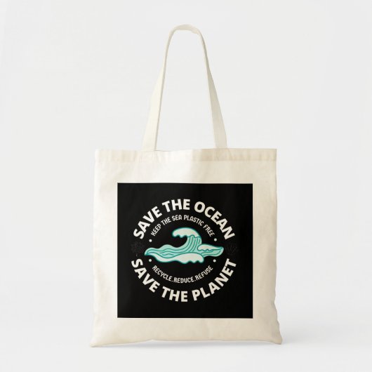 Tote Bag sauver l'océan sauver la planète (Devant)
