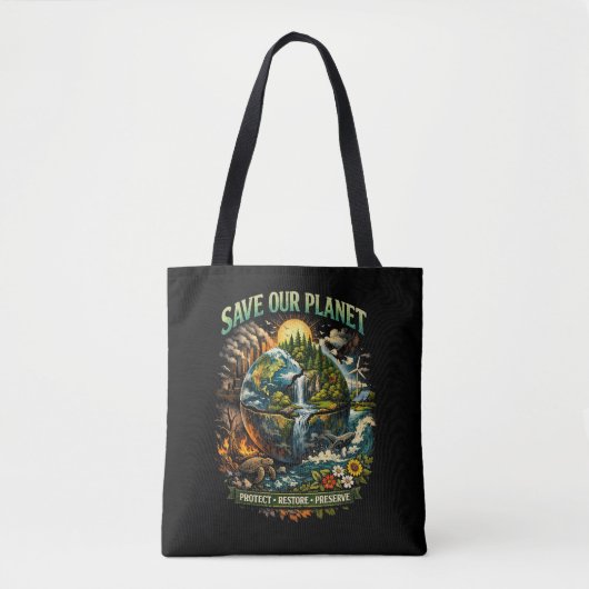 Tote Bag Sauver notre planète (Devant)